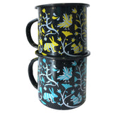 Duo pocillo peltre negro Tenango
