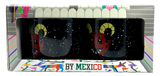 Dúo pocillo peltre negro Diablito Judelio