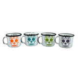 Mini Pocillos By México Calaveras Chumbalaca y Lacachum de Peltre Blanco (set de 4 piezas)