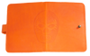 Portapasaporte de piel naranja Mascara Shishitas
