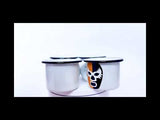 Mini pocillos de peltre By México Máscara Shishitas Color Blanco set de 4 piezas